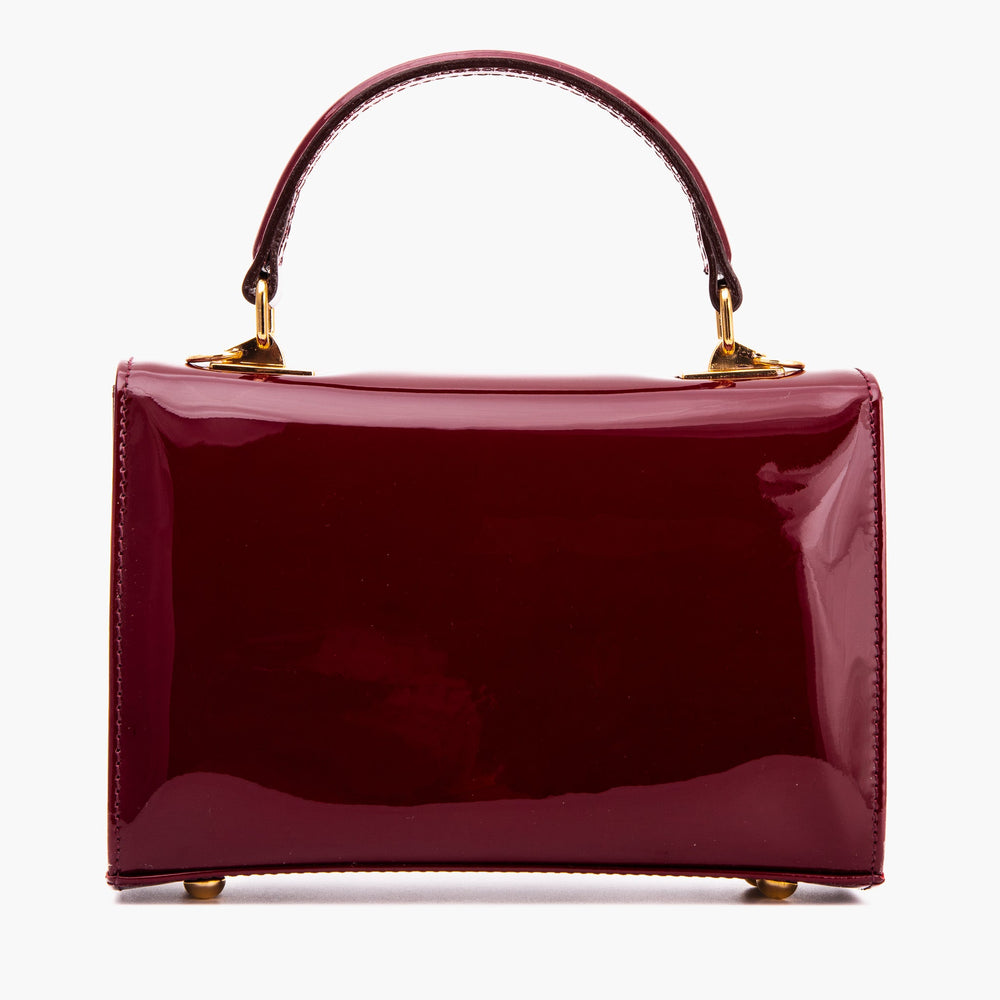 The Rosalinda Burgundy Leather Handbag - Vinci Leather