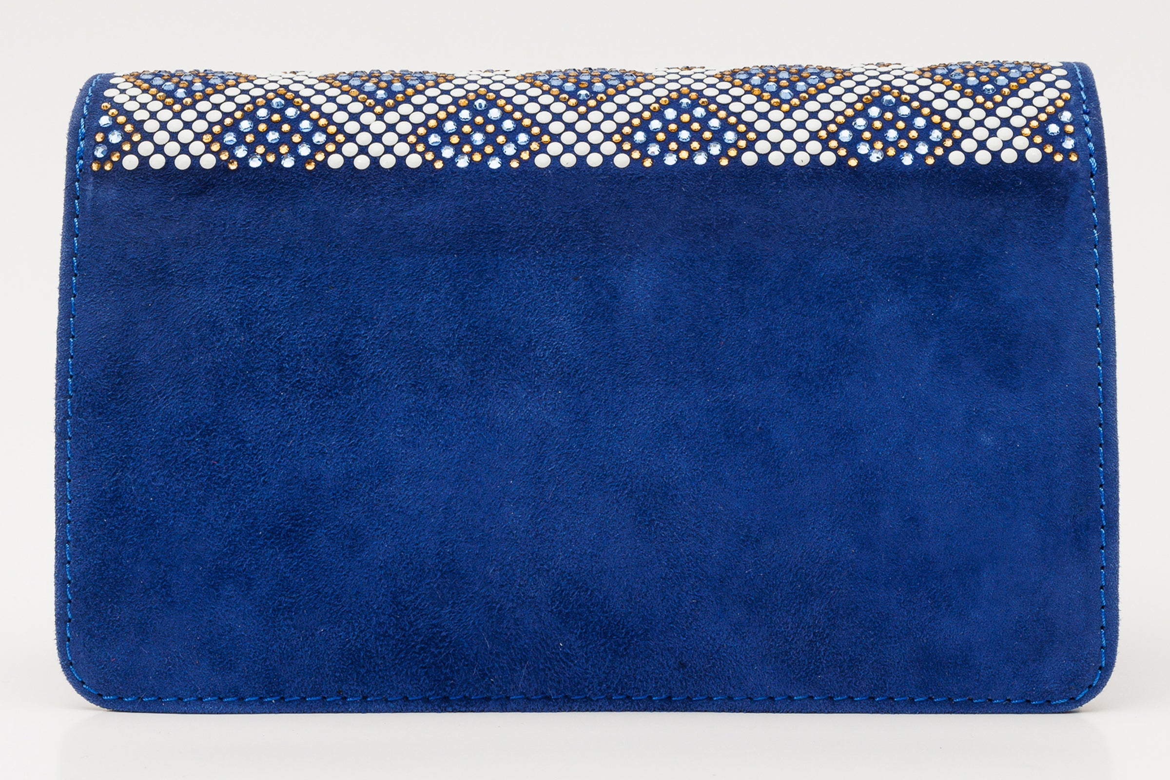 The Nampula Sax Blue Glitter Leather Handbag - Vinci Leather