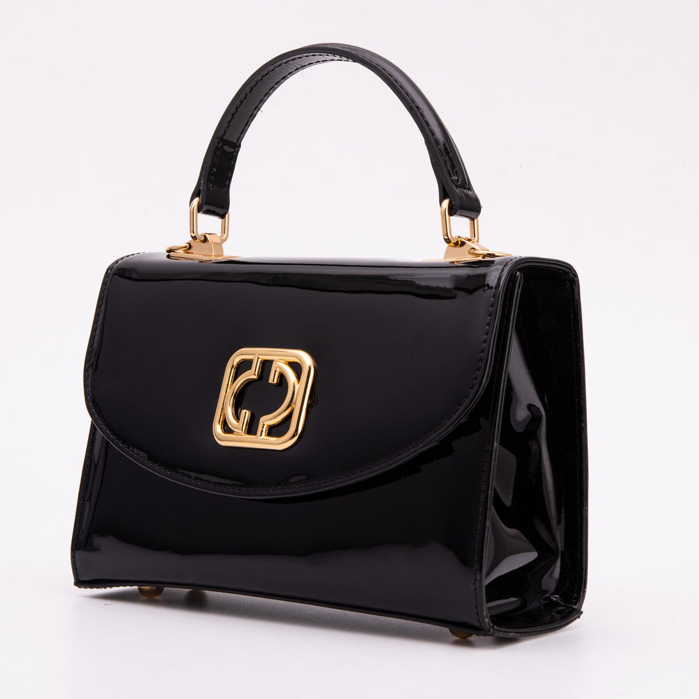 The Rosalinda Black Leather Handbag - Vinci Leather
