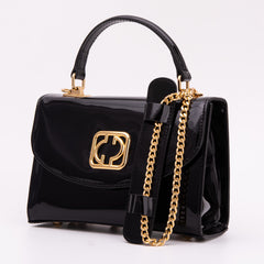 The Rosalinda Black Leather Handbag - Vinci Leather