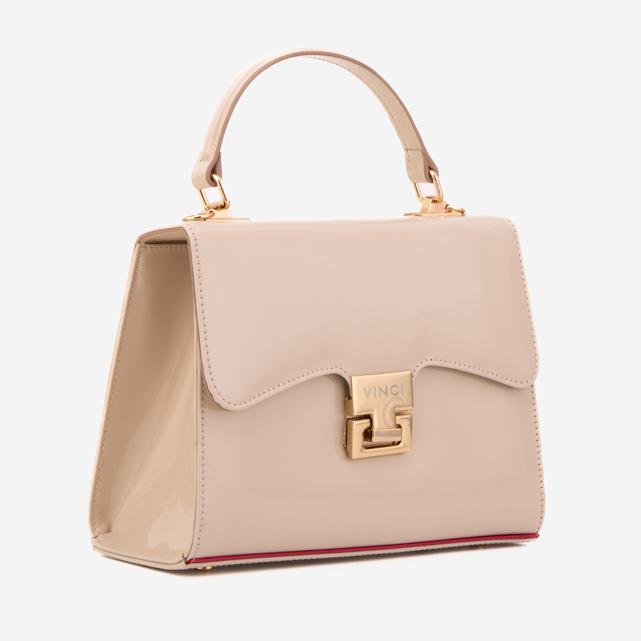 The Ege Beige Leather Handbag - Vinci Leather