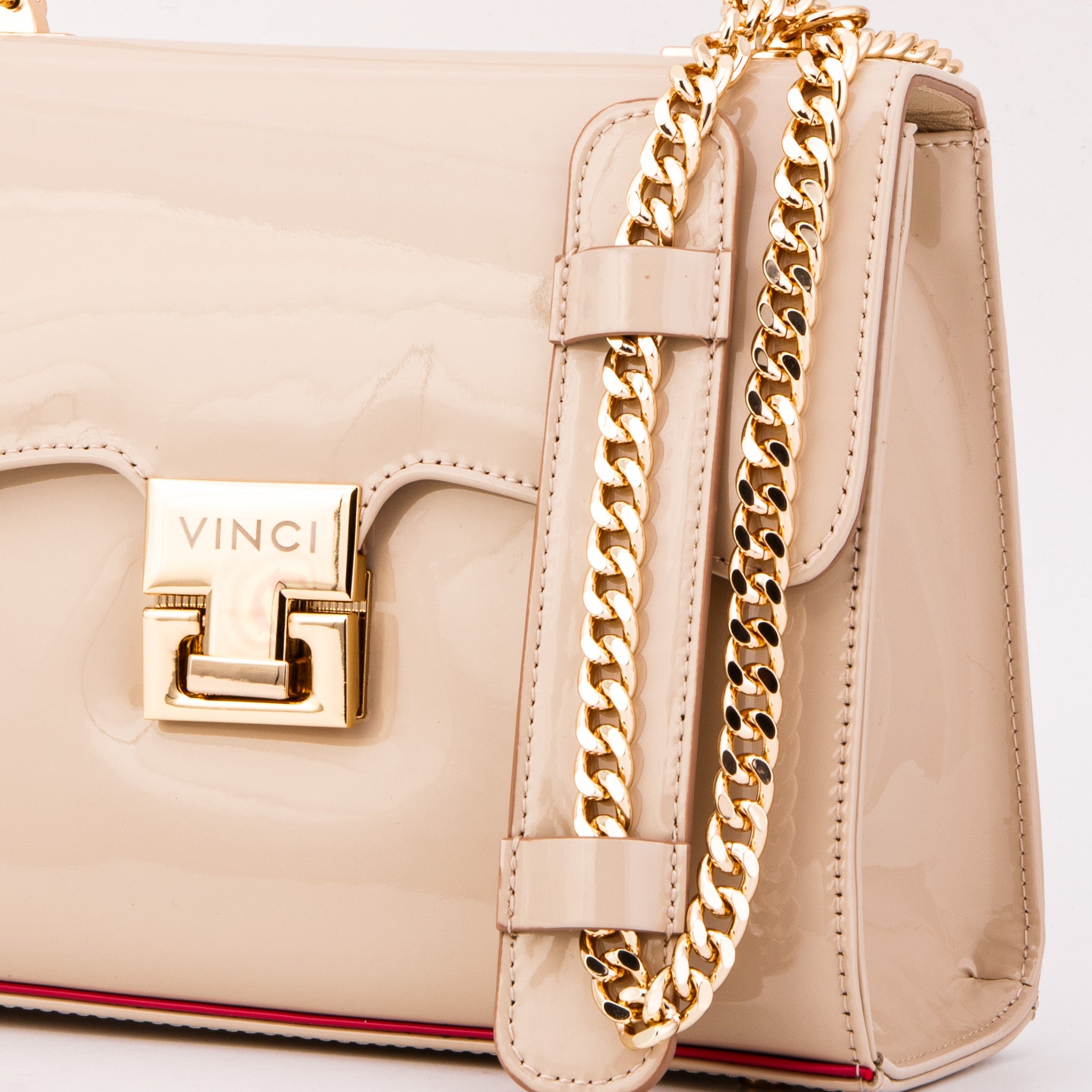 The Ege Beige Leather Handbag - Vinci Leather