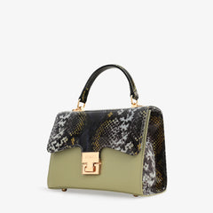 The Venezia Green Leather Handbag - Vinci Leather