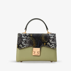 The Venezia Green Leather Handbag - Vinci Leather