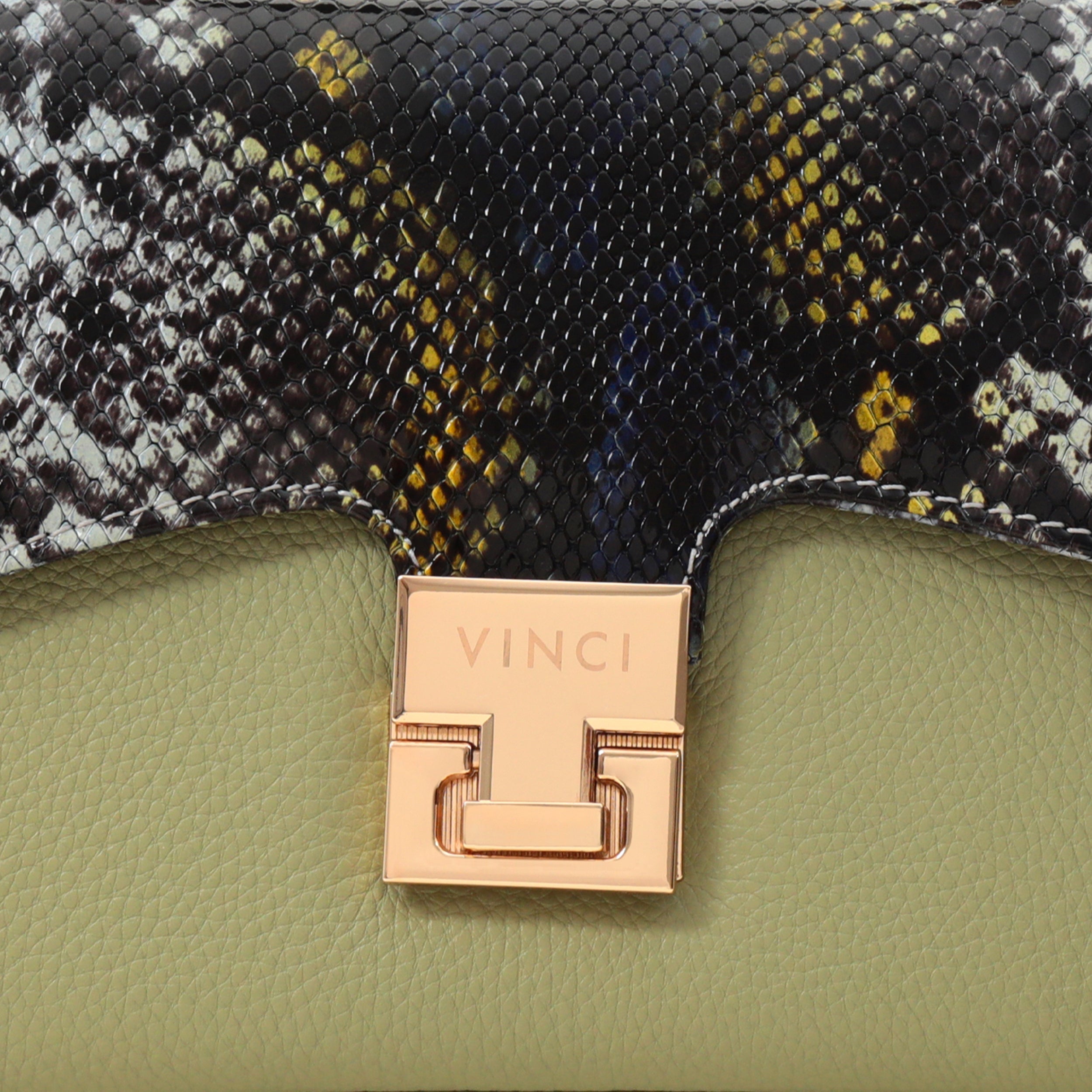 The Venezia Green Leather Handbag - Vinci Leather