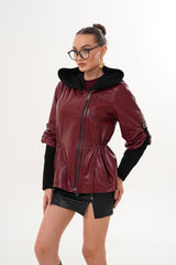 The Hudson Burgundy Leather Jacket - Vinci Leather