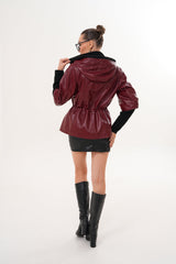 The Hudson Burgundy Leather Jacket - Vinci Leather