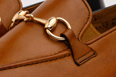 The Maratea Brown Leather shoe Bit Loafer Shoe - Vinci Leather