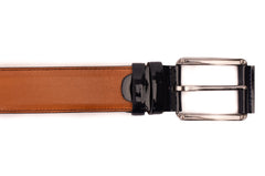 The Maratea Tan Navy Leather Belt - Vinci Leather