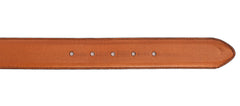 The Maratea Tan Navy Leather Belt - Vinci Leather