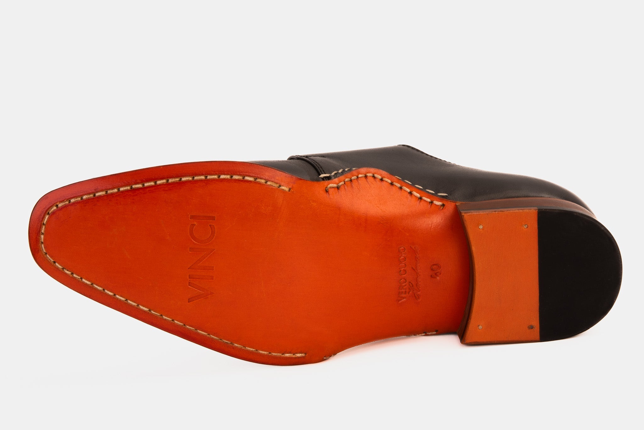 The Hagrid Black Single Monk Strap Handmade Shoe - Vinci Leather