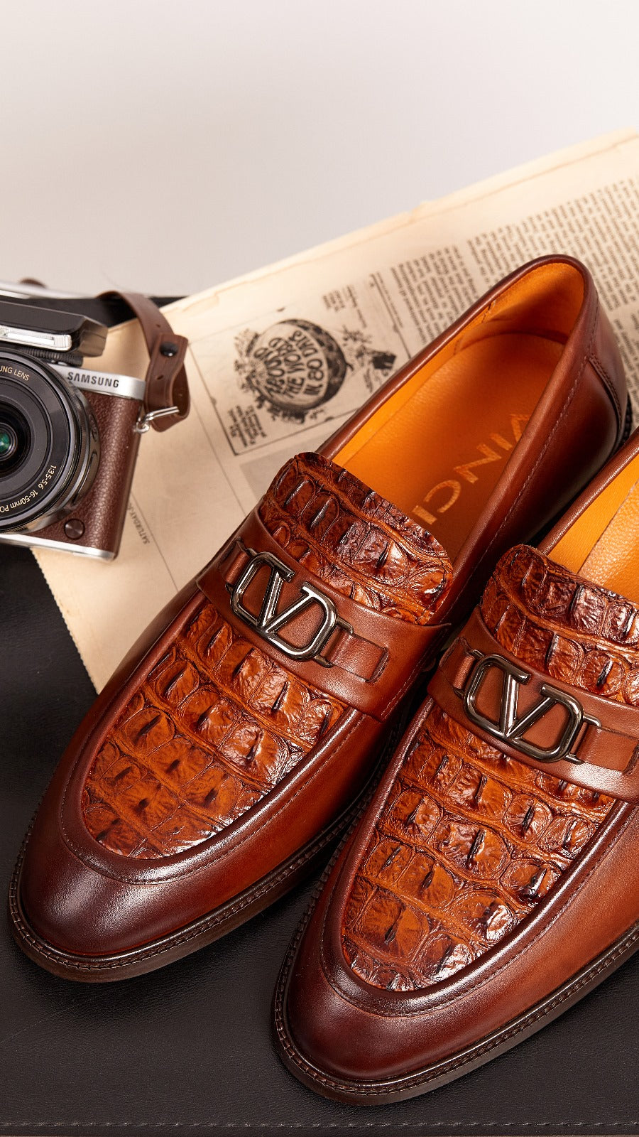 Amsterdam Tan Bit Loafer Shoe - Vinci Leather