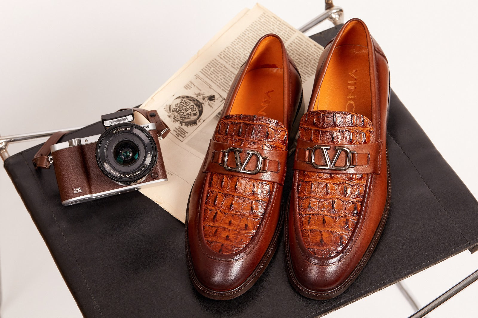 Amsterdam Tan Bit Loafer Shoe - Vinci Leather