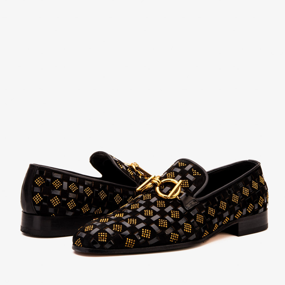 The Vicino Shoe Black Bit Dress Loafer - Vinci Leather