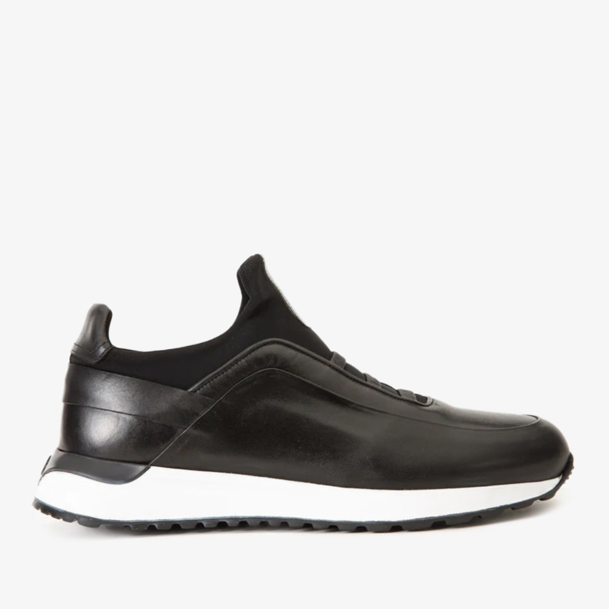 The Sonoma Black Leather Sneaker - Vinci Leather