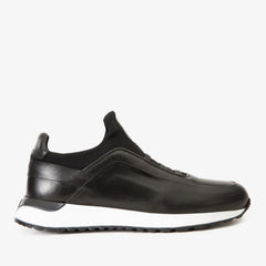 The Sonoma Black Leather Sneaker - Vinci Leather