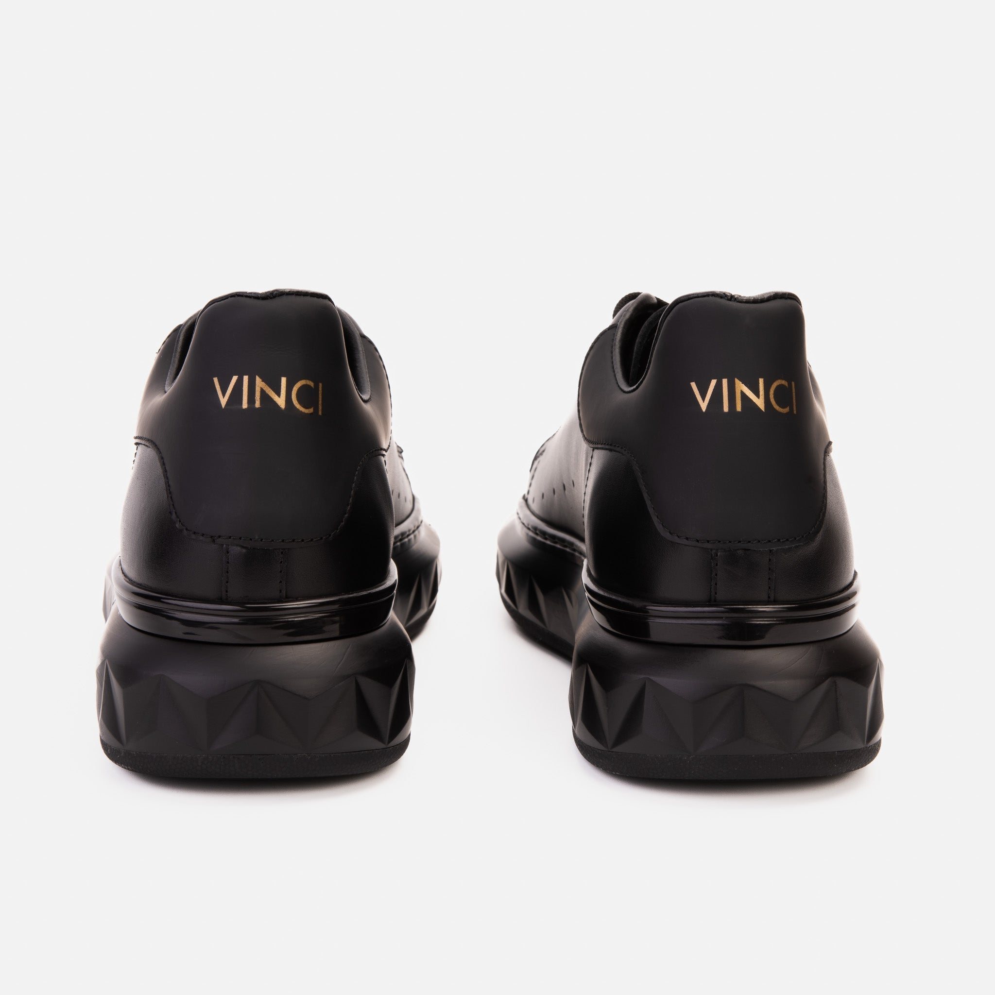 The Linq Black Leather Sneaker - Vinci Leather