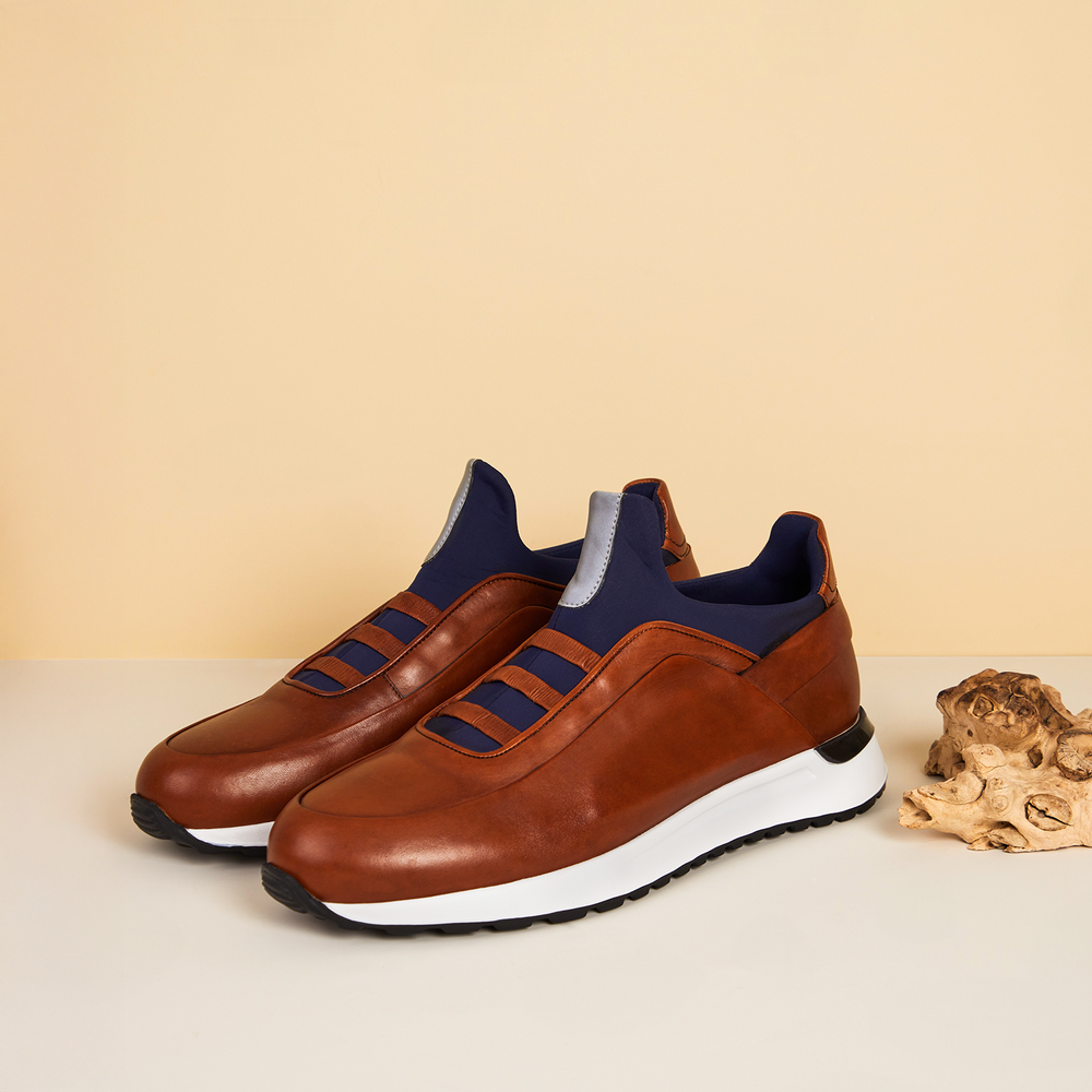 The Sonoma Tan Leather Sneaker - Vinci Leather