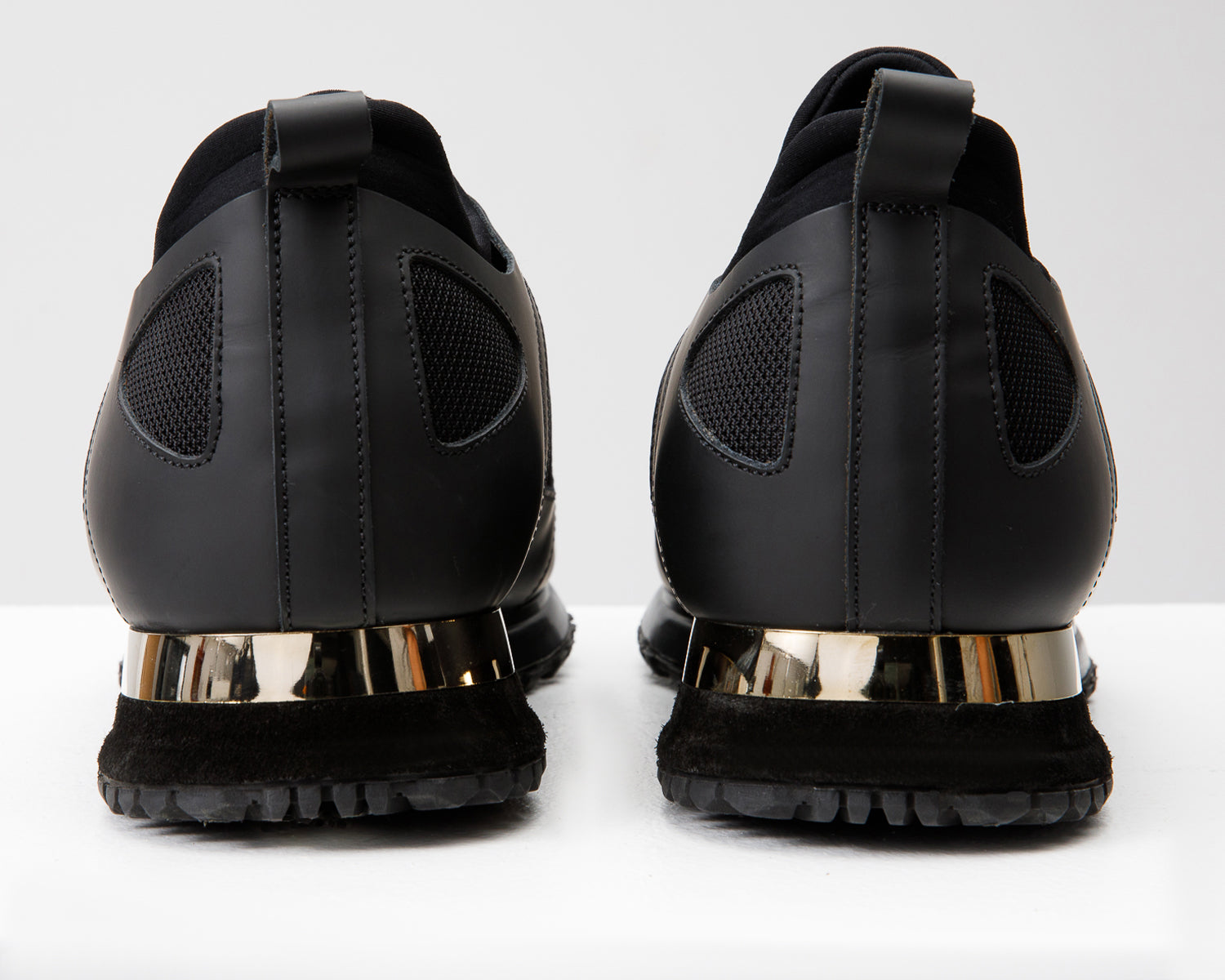 The Emir Black Leather Sneaker - Vinci Leather