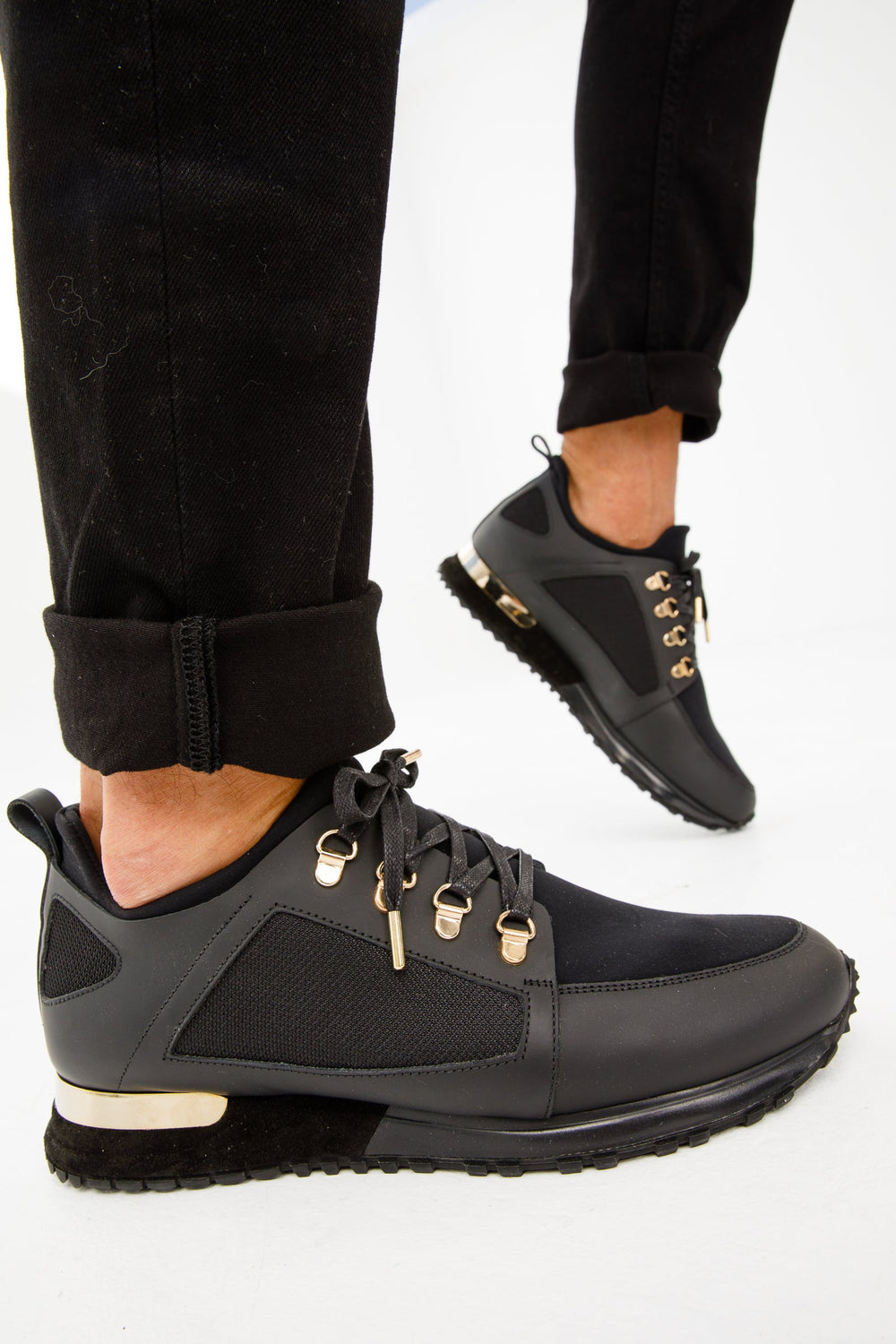 The Emir Black Leather Sneaker - Vinci Leather