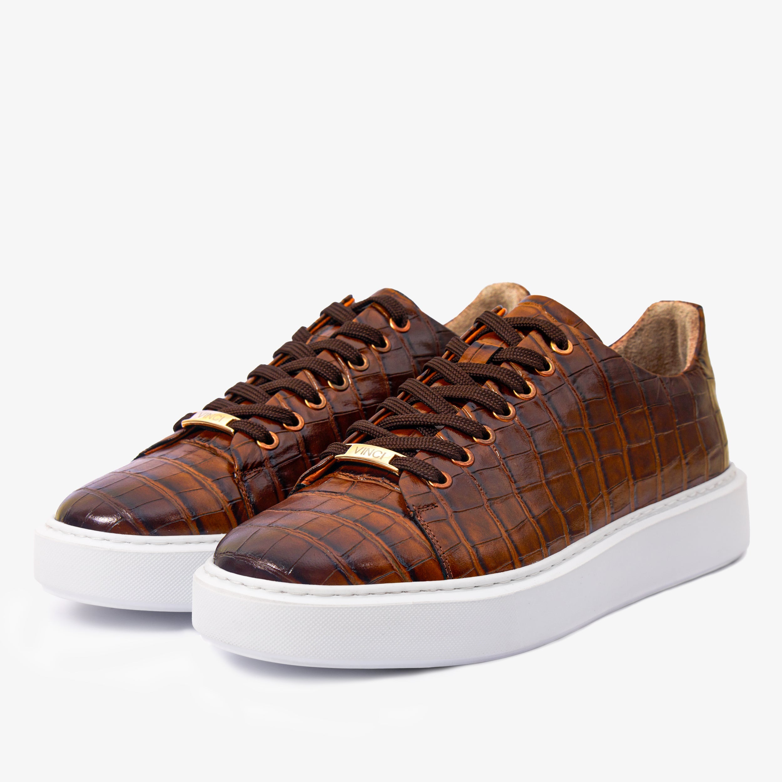 The Dublin Tan Leather Sneaker - Vinci Leather