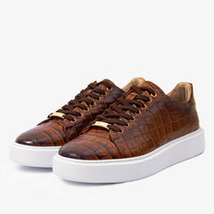 The Dublin Tan Leather Sneaker - Vinci Leather