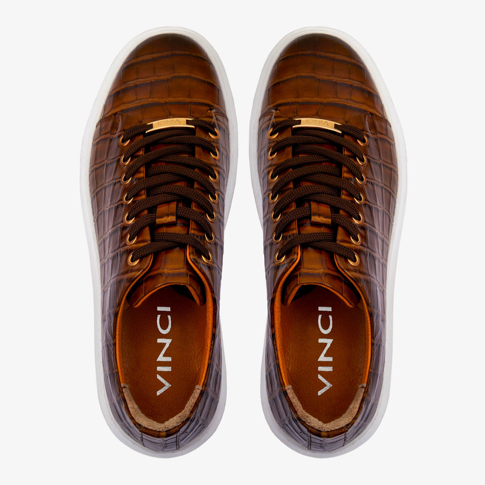 The Dublin Tan Leather Sneaker - Vinci Leather