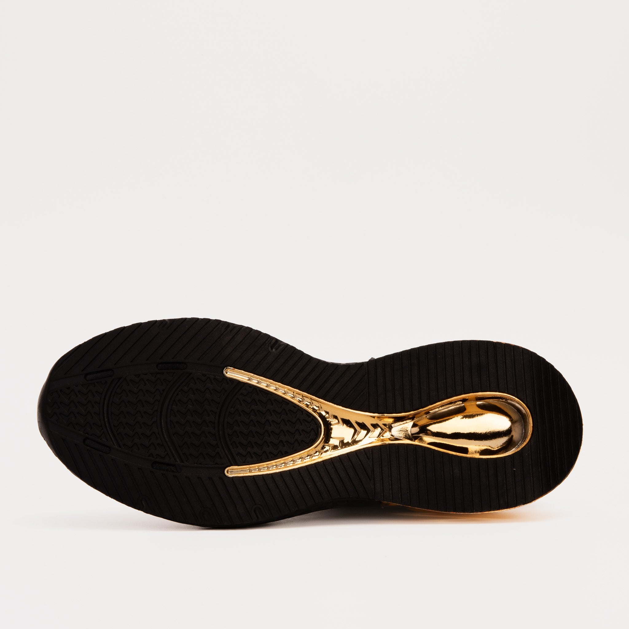 The Bellagio Black Gold Leather Sneaker - Vinci Leather