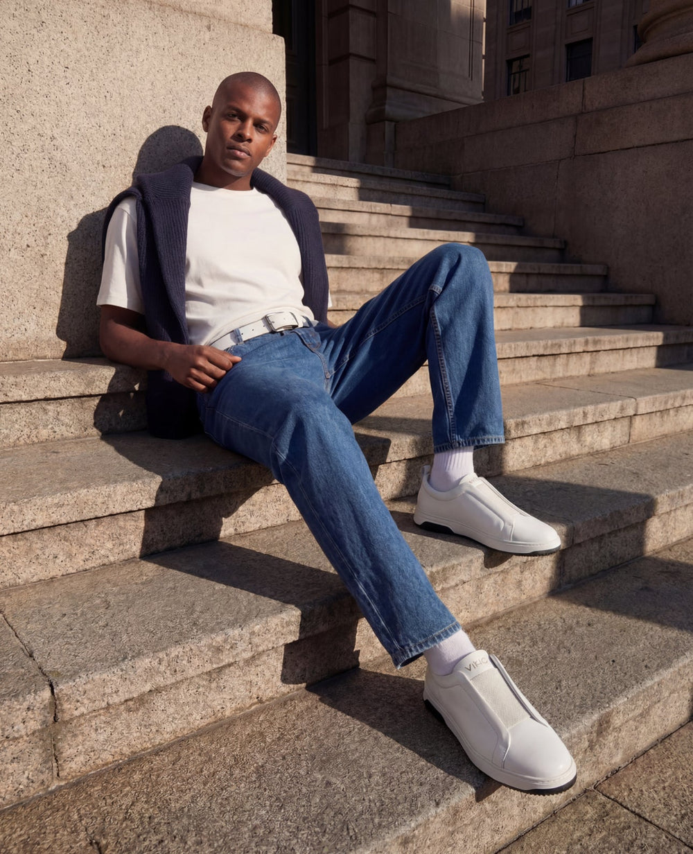 The Urgup White Sneaker - Vinci Leather