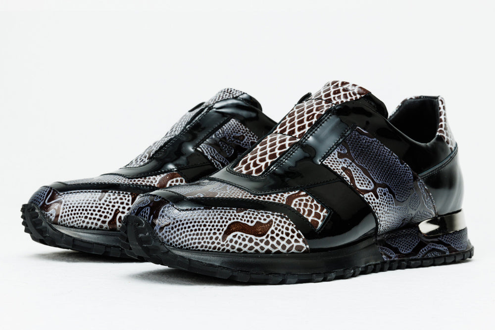 The Milano Snk Black White Leather Sneaker - Vinci Leather