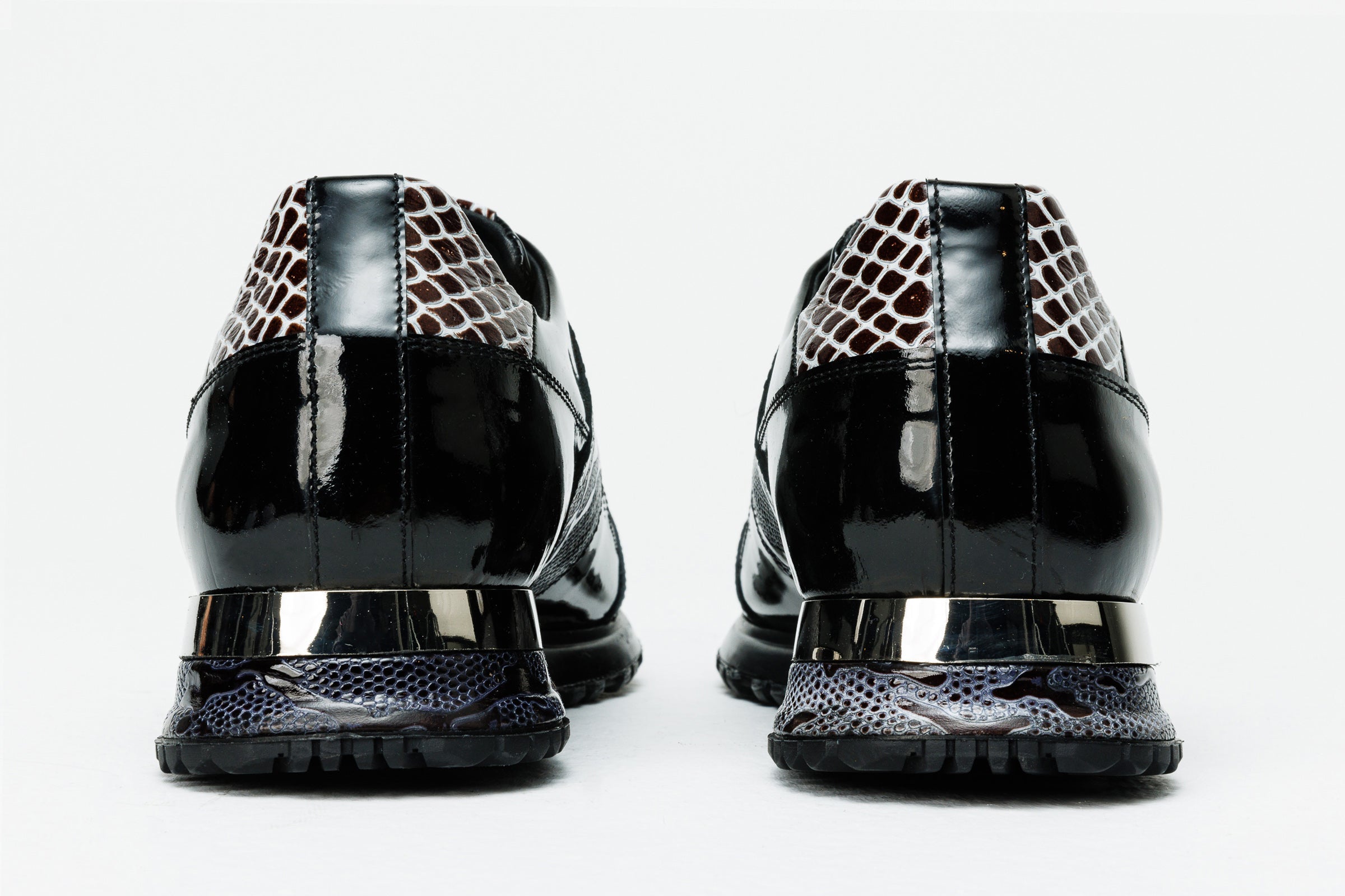 The Milano Snk Black White Leather Sneaker - Vinci Leather