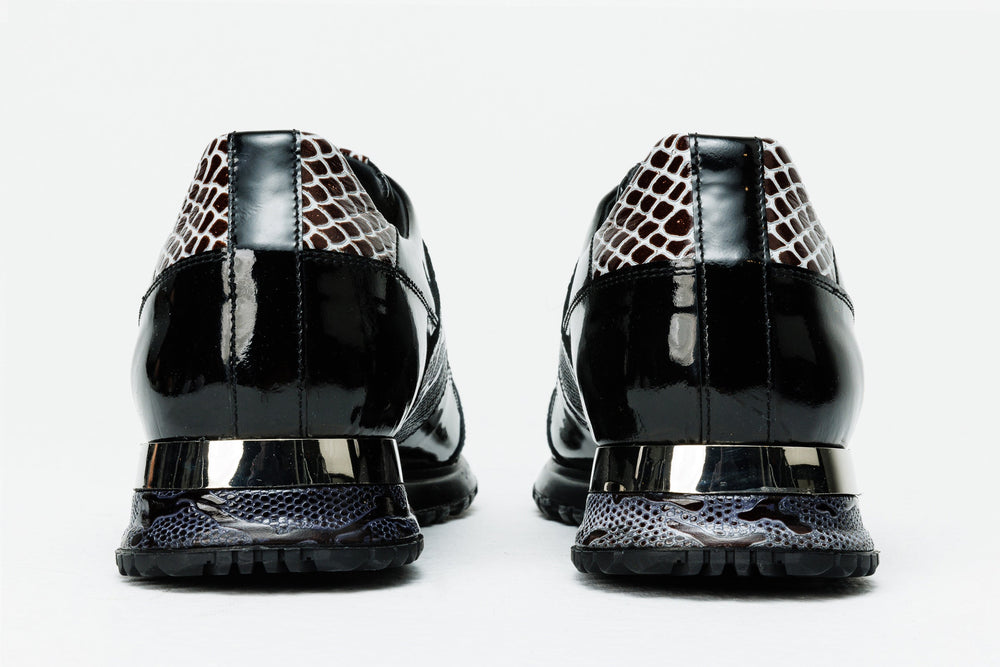 The Milano Snk Black White Leather Sneaker - Vinci Leather