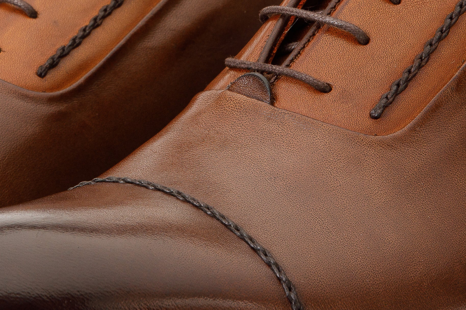 The Rome Tan Leather Oxford Cap-Toe Boot - Vinci Leather