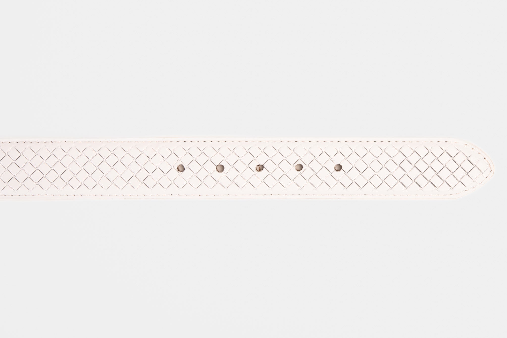 The Layla White Woven Leather Belt - Vinci Leather