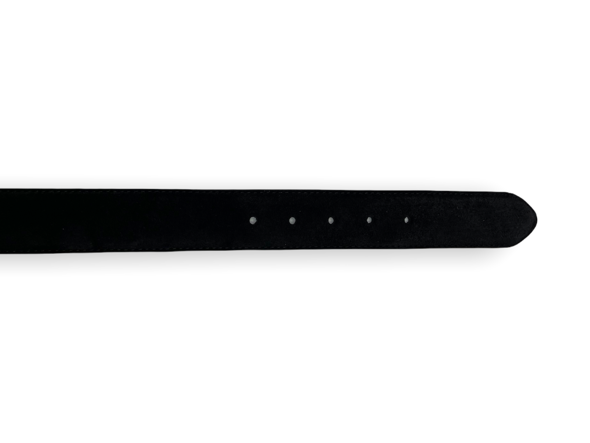 The Bari Black Suede Leather Belt - Vinci Leather