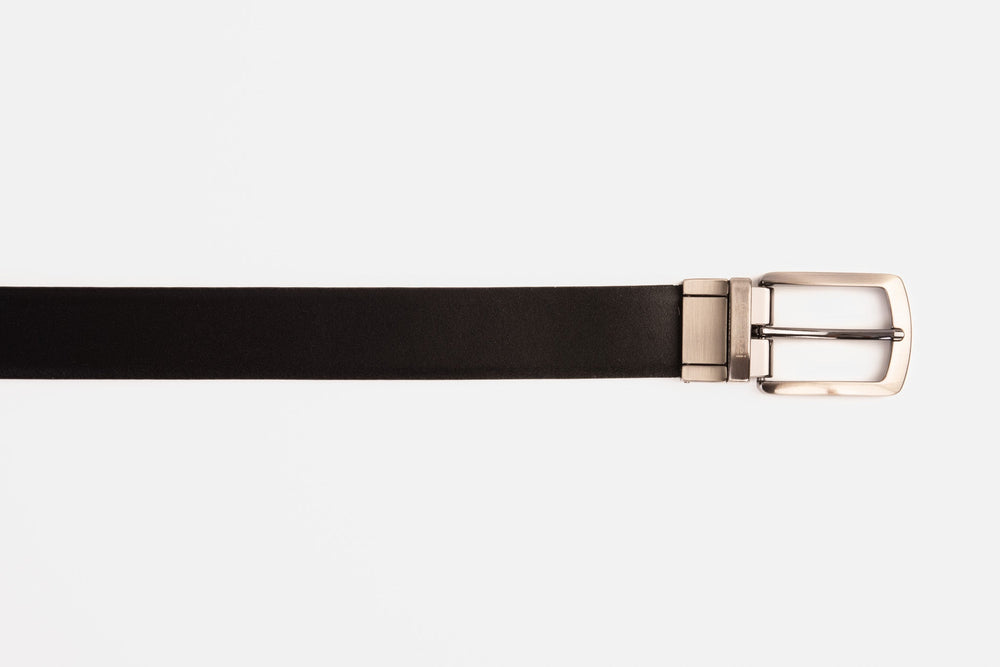 The Sun Reversible Black Patent Leather Belt - Vinci Leather