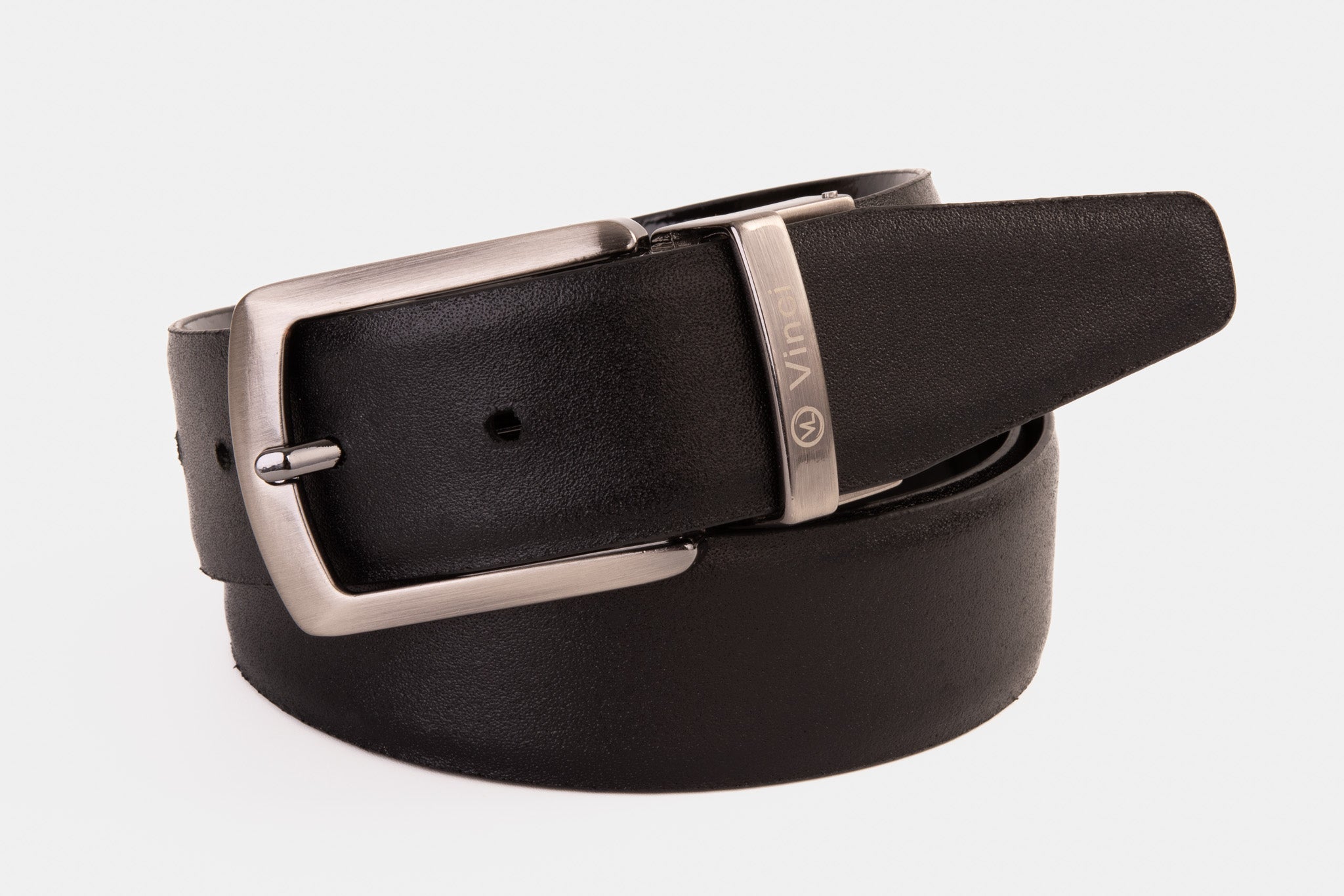 The Sun Reversible Black Patent Leather Belt - Vinci Leather