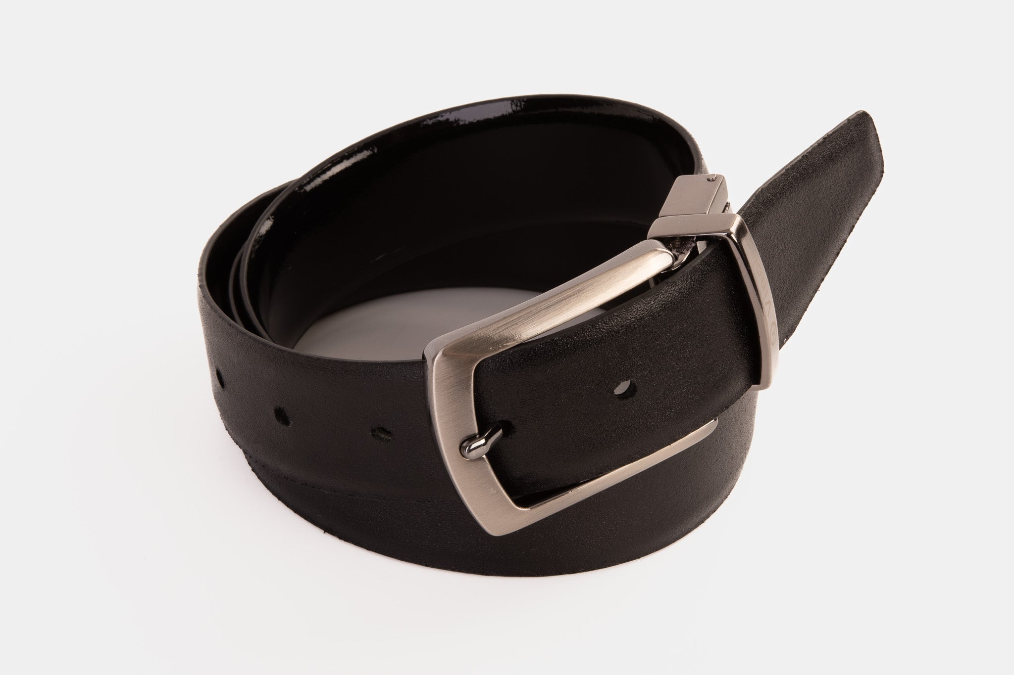 The Sun Reversible Black Patent Leather Belt - Vinci Leather