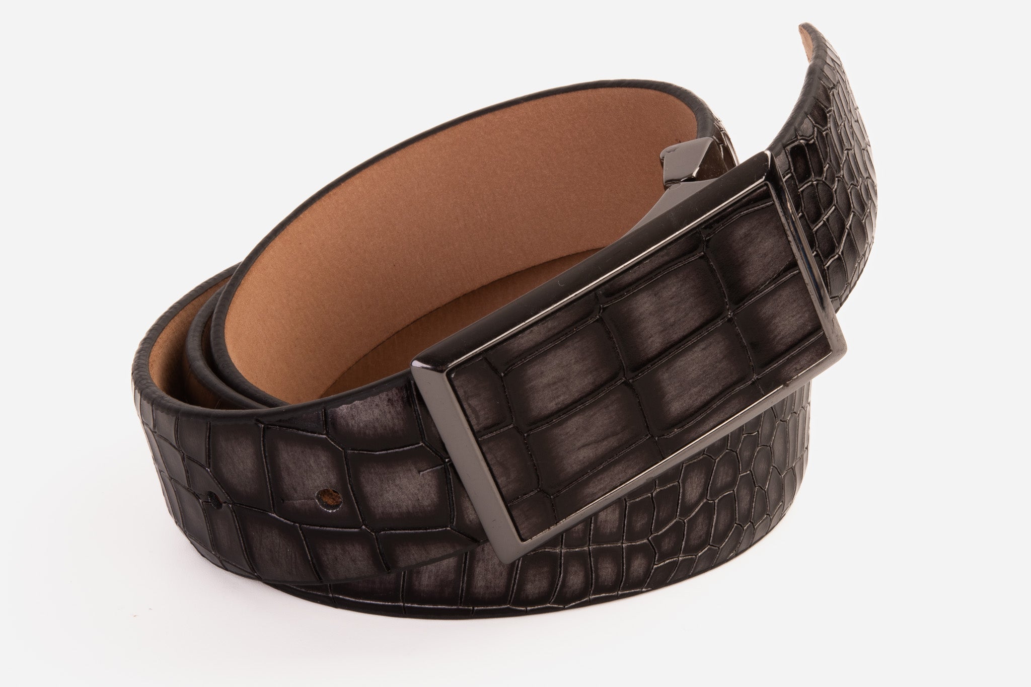The Mississippi Gray Leather Belt - Vinci Leather