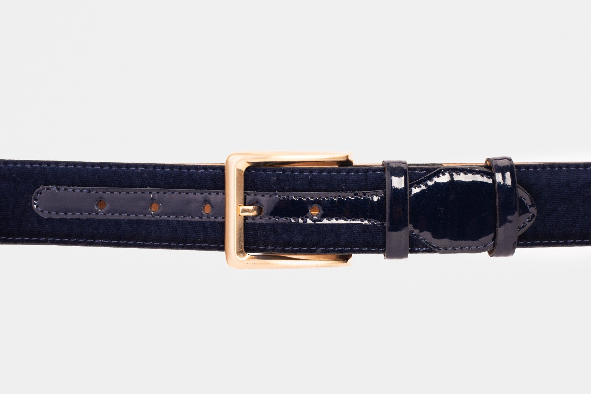 The Casaletti Navy Blue Leather Belt - Vinci Leather