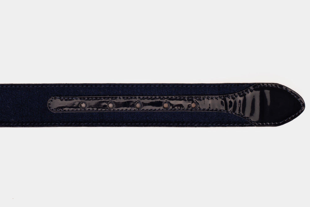 The Casaletti Navy Blue Leather Belt - Vinci Leather