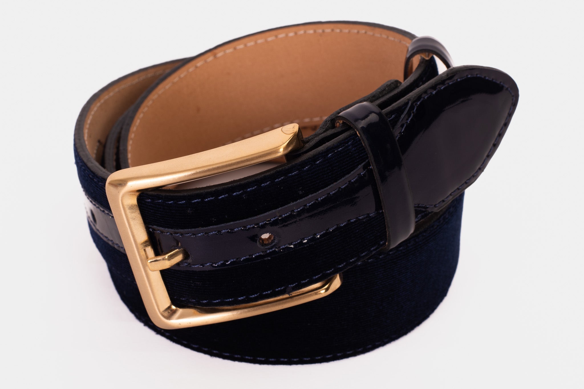 The Casaletti Navy Blue Leather Belt - Vinci Leather