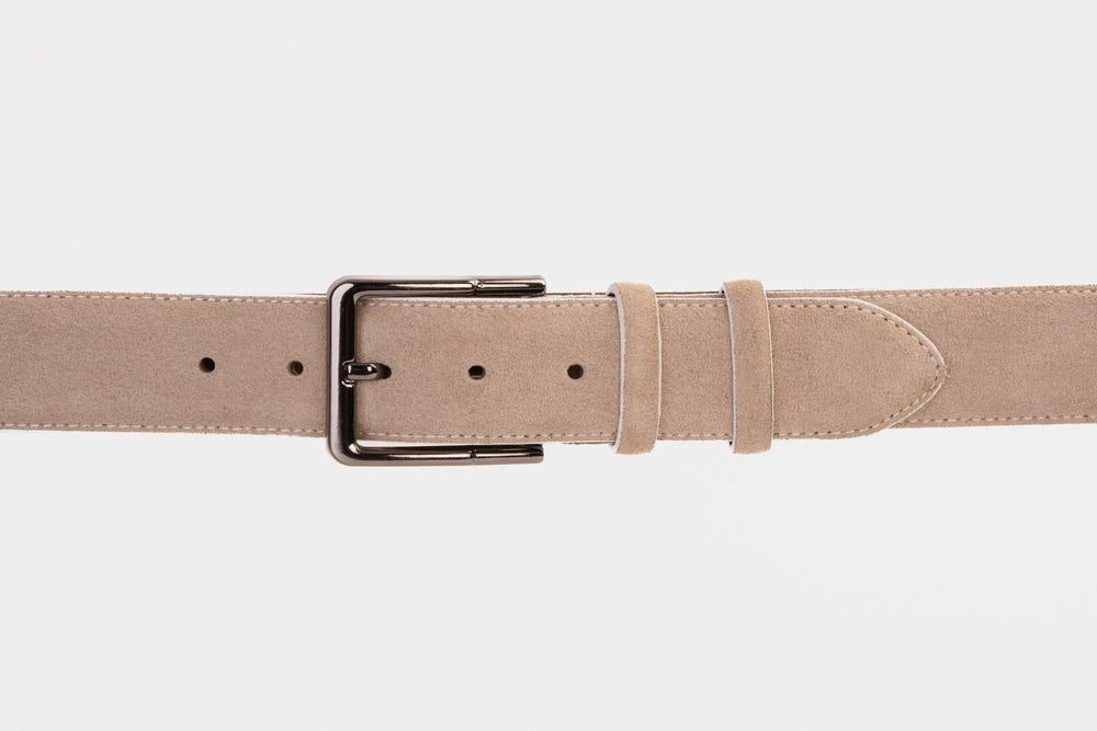 The Bari Beige Leather Belt - Vinci Leather