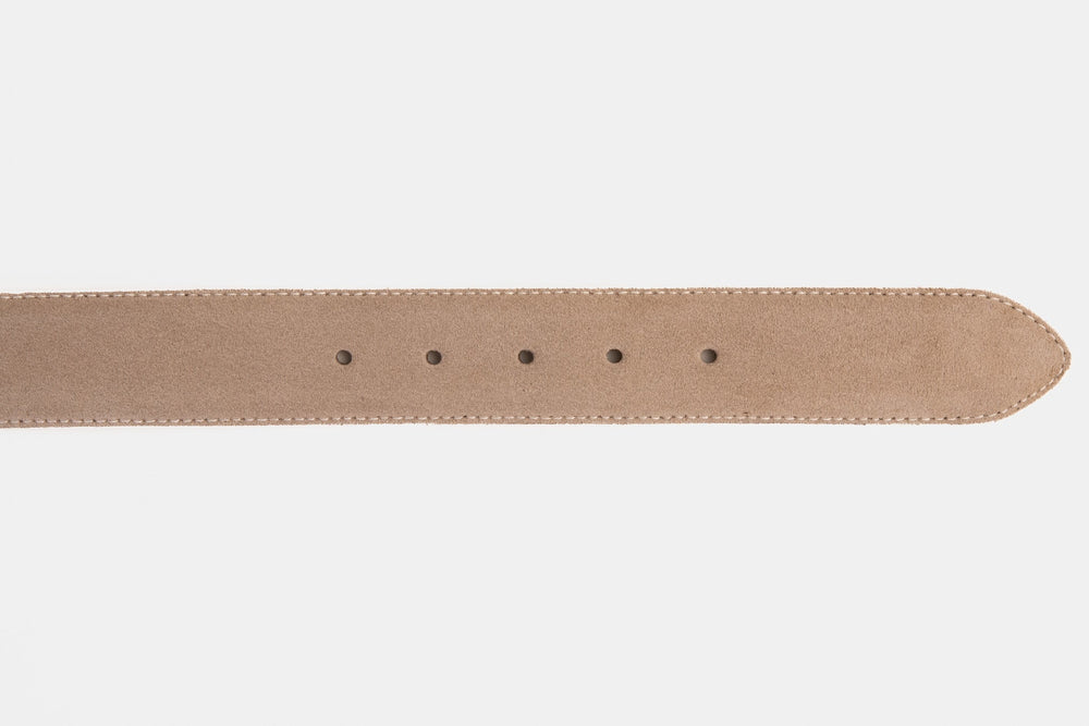 The Bari Beige Leather Belt - Vinci Leather