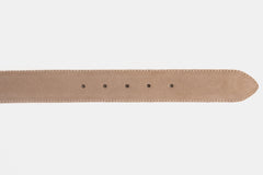 The Bari Beige Leather Belt - Vinci Leather