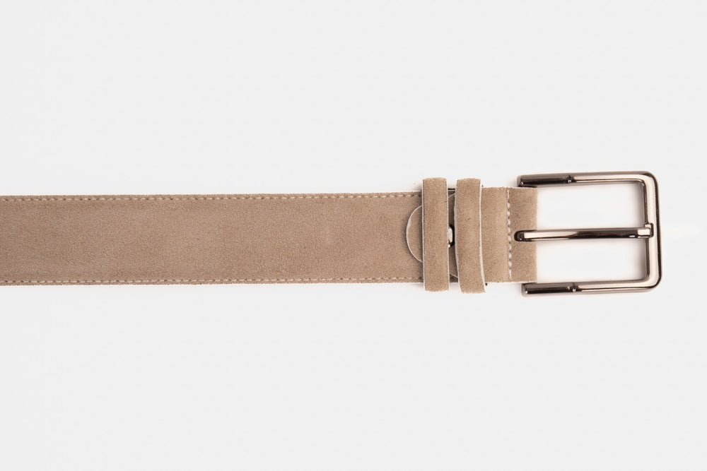 The Bari Beige Leather Belt - Vinci Leather