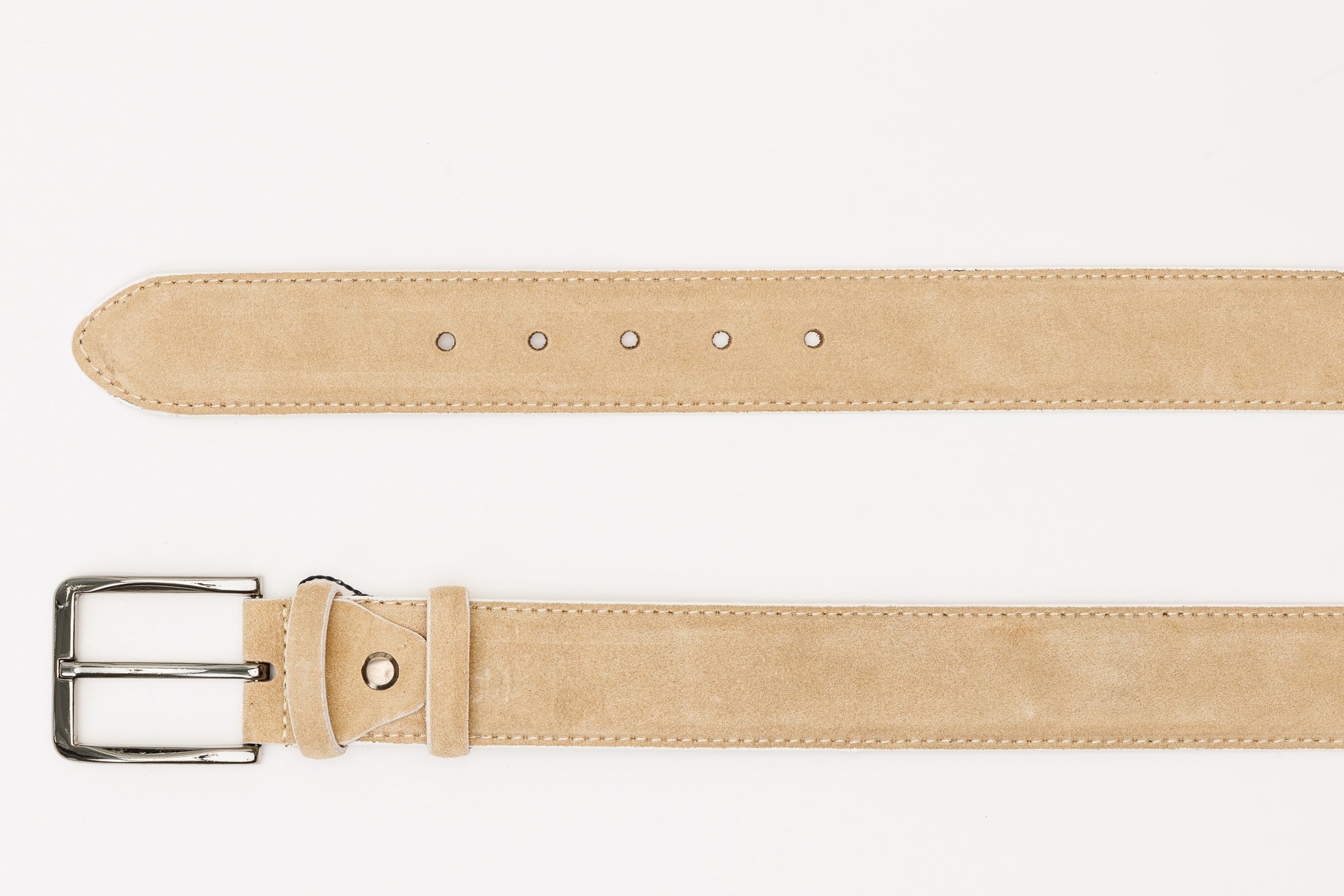 The Bari Beige Leather Belt - Vinci Leather