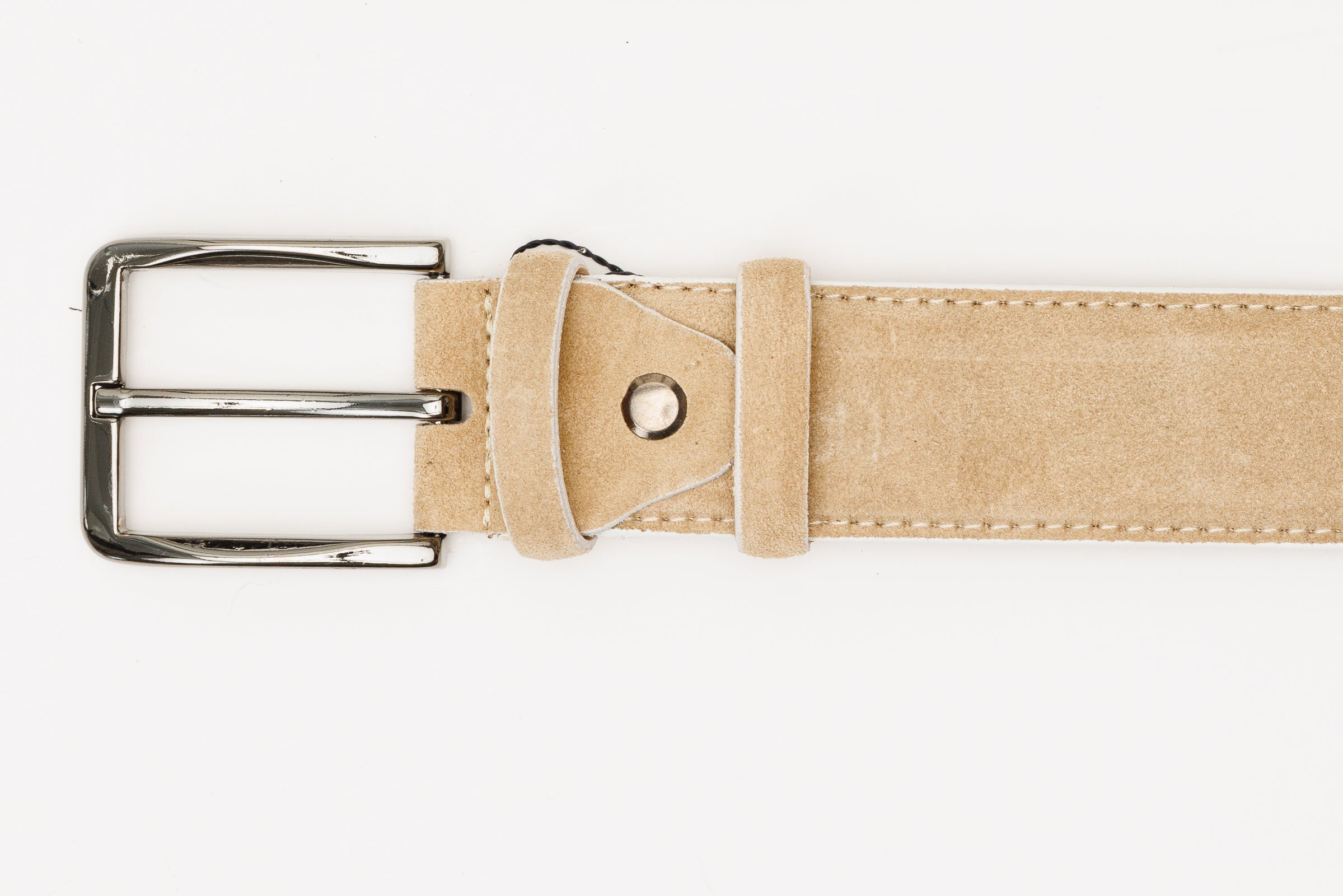 The Bari Beige Leather Belt - Vinci Leather