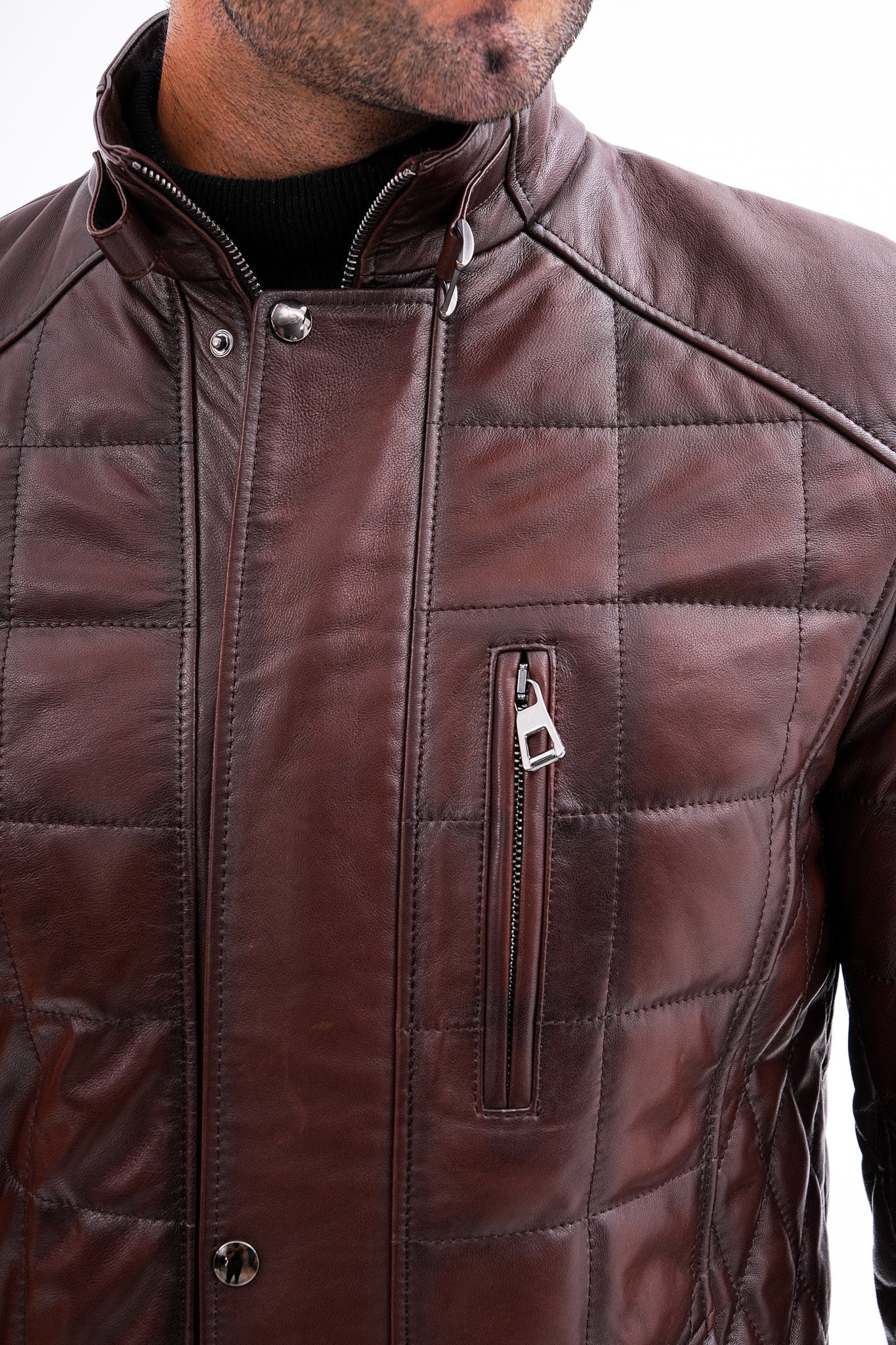 The Modena Quilted Leather Jacket - Vinci Leather