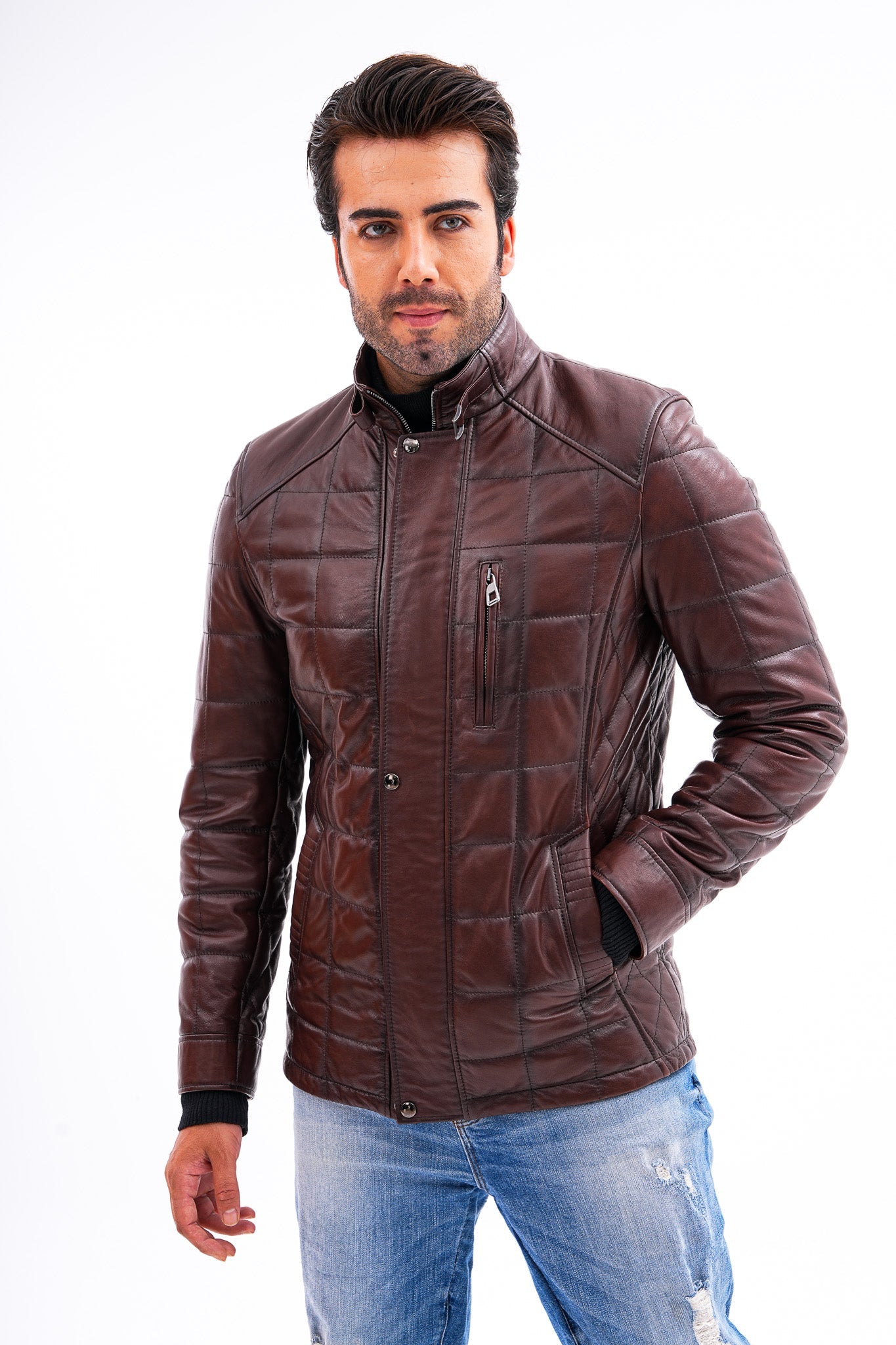 The Modena Quilted Leather Jacket - Vinci Leather